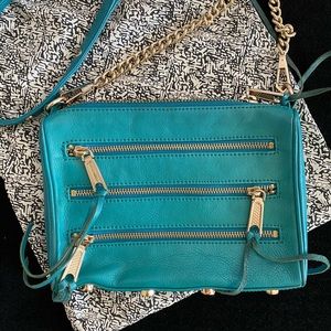 Teal leather Rebecca Minkoff Crossbody bag